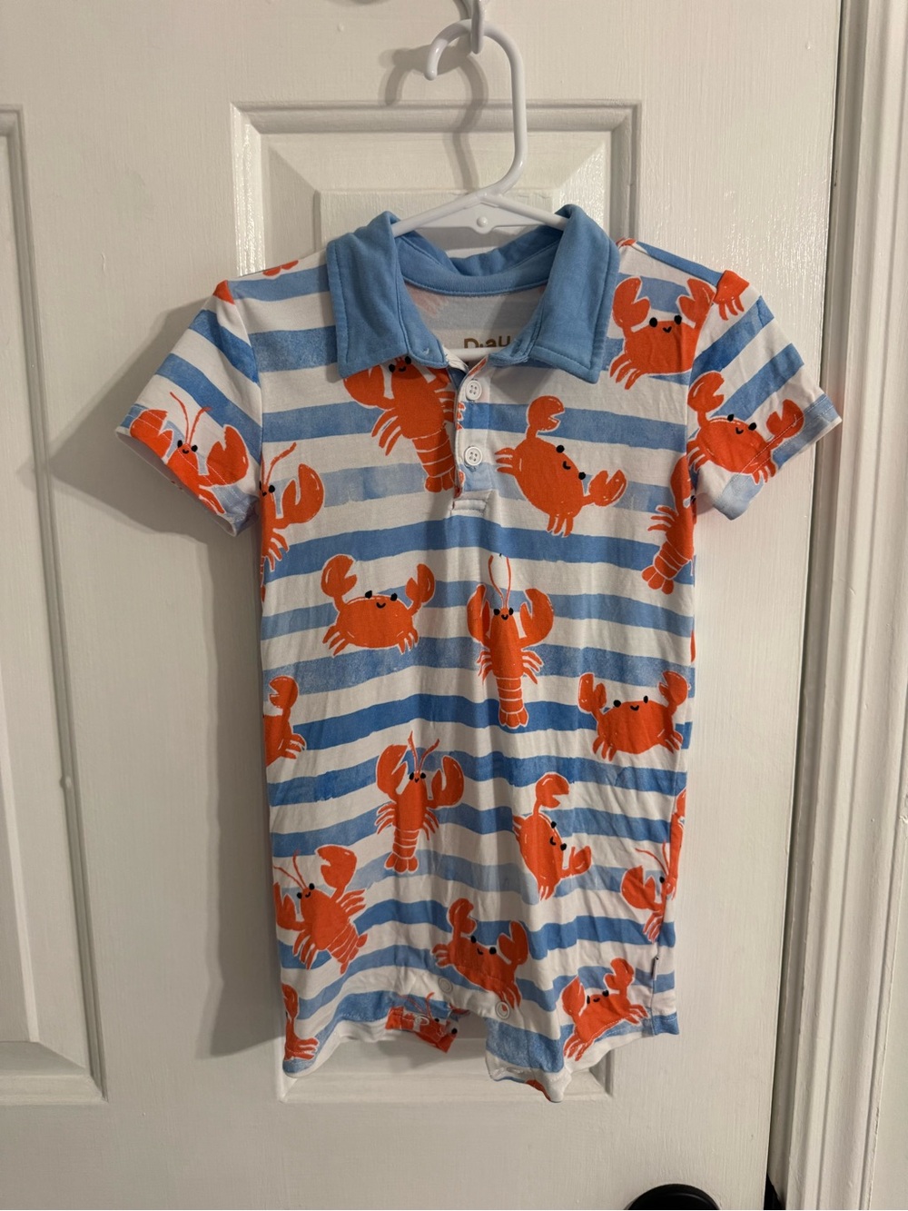 Little Sleepies 12-18 months Crustacean Crew Polo Romper